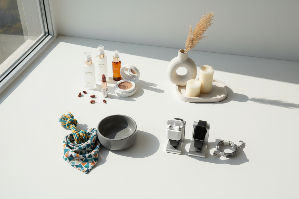 beauty, home, pet and gadgets products